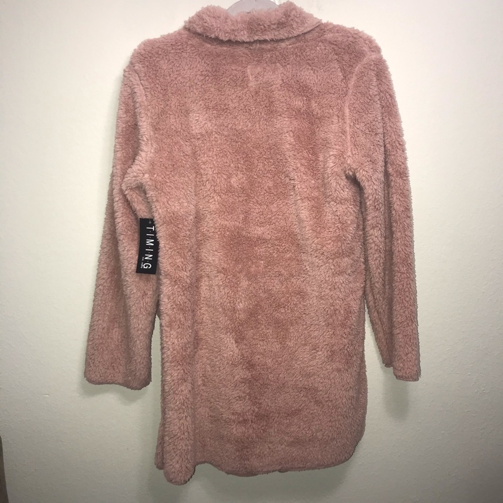 NWT Nordstrom Cozy Teddy Wrap Sherpa Coat - Picture 5 of 7
